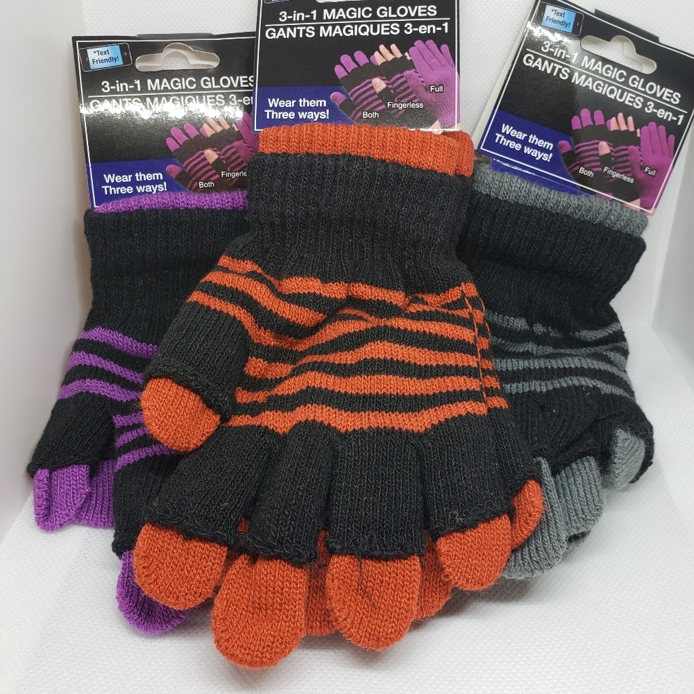 3 in 1 magic touch screen gloves